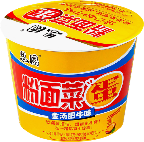 

Лапша быстрого приготовления Siyuan с говяжьим бульоном с маринованным яйцом 180 г