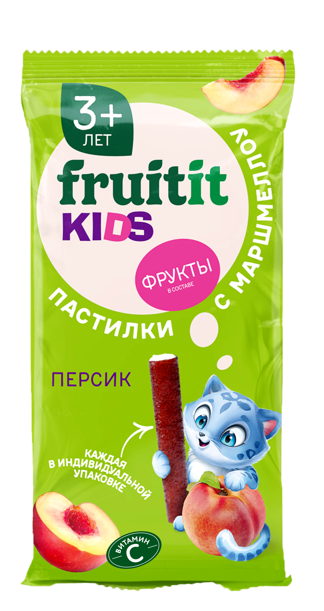 

Пастилки Fruit It Kids с маршмеллоу Персик для детей 45 г