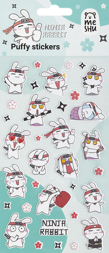 

Наклейки Meshu Ninja Rabbit объемные 10х23 см