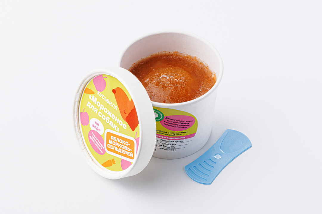 

Мороженое для собак Кусьвилл Яблоко, морковь и сельдерей 75 г