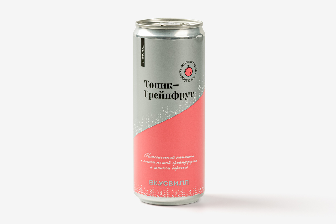 

Лимонад Вкусвилл тоник-грейпфрут, 330 мл
