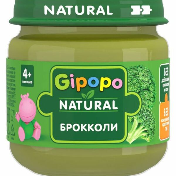 Пюре овощное Gipopo Брокколи с 4 месяцев 80 г