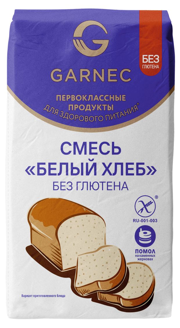 

Сухая смесь Garnec Белый хлеб без глютена 600 г