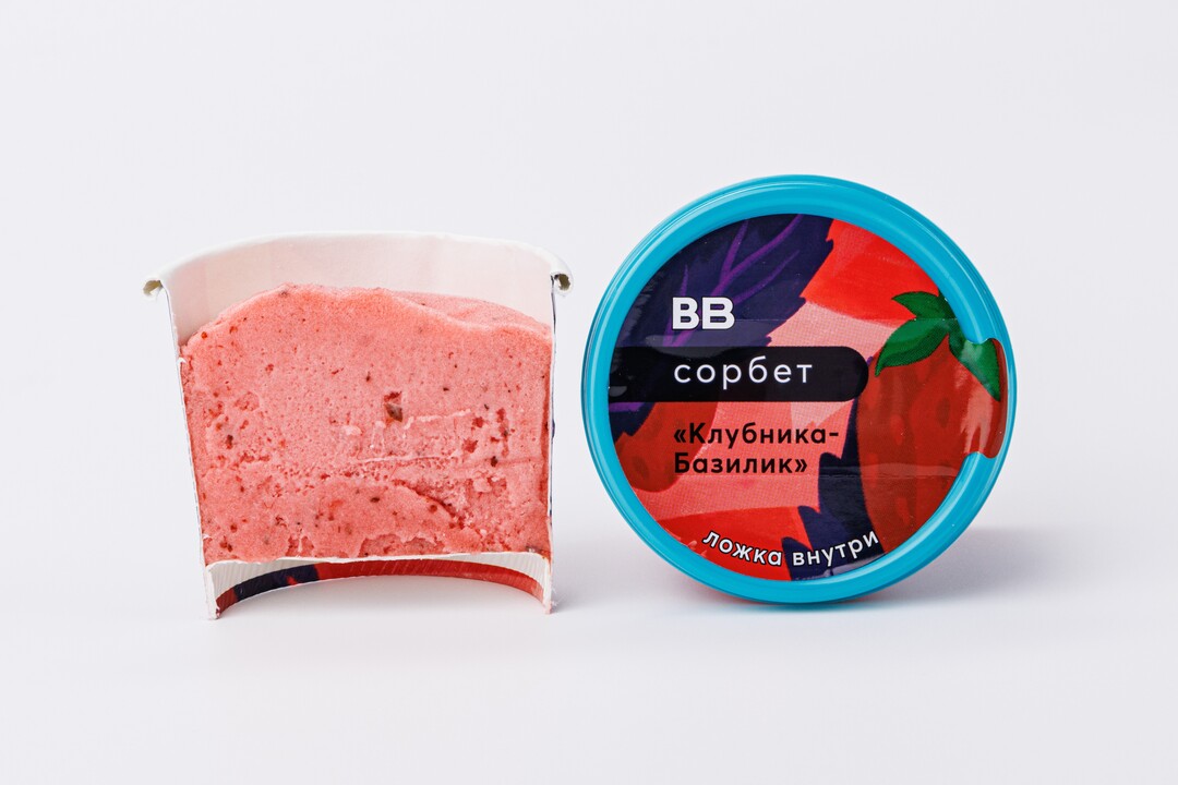 

Сорбет Вкусвилл клубника-базилик