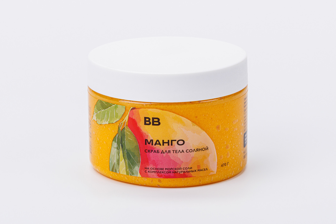 

Скраб для тела соляной ВкусВилл Манго 470 г