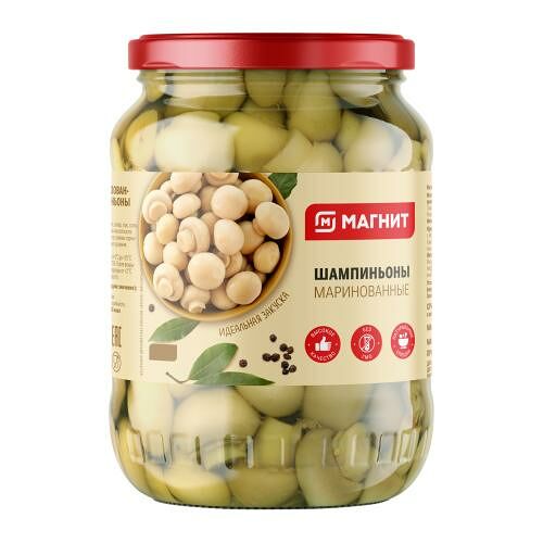 Шампиньоны маринованные Магнит 330 г