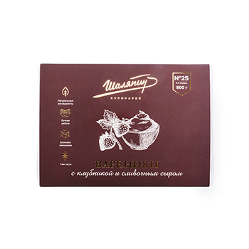 

Вареники Шаляпин с клубникой и сливочным сыром 800 г