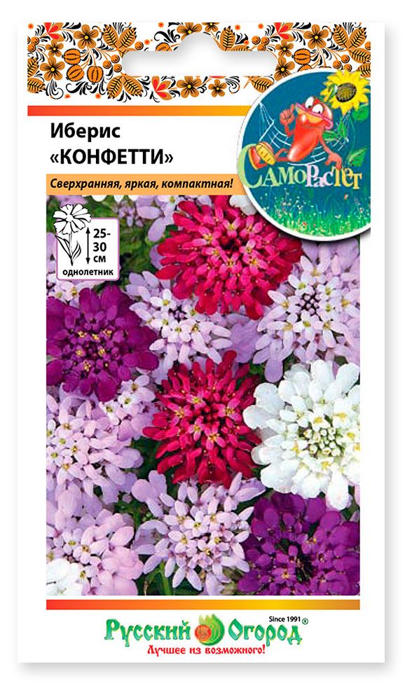 

Семена Русский огород Иберис Конфетти смесь 0.1 г