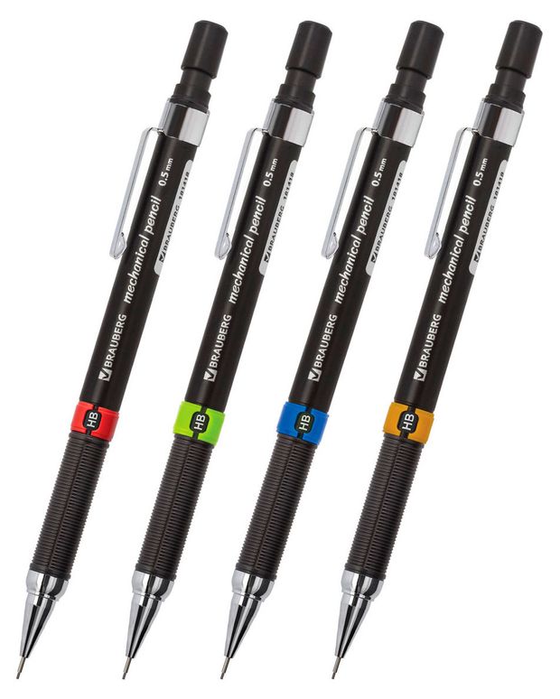 

Карандаш Brauberg Ring механический 0.5 мм HB цвет в ассортименте 1 шт.