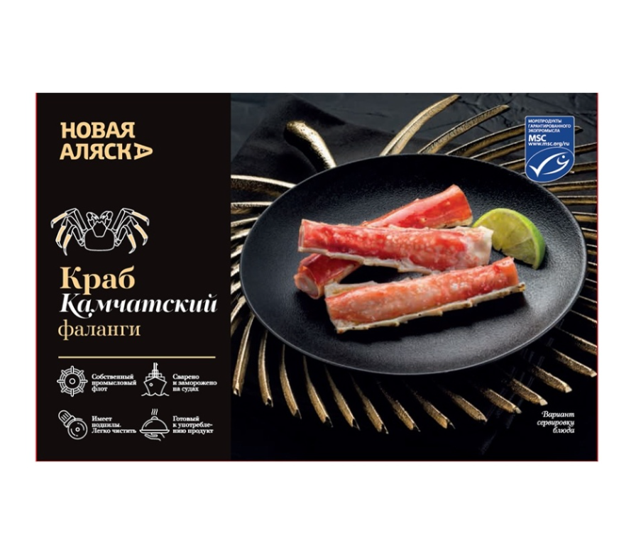 

Краб Камчатский Новая Аляска вторая фаланга варено-мороженый 150 г