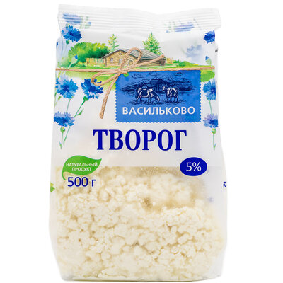Творог Васильково поле рассыпчатый 5% 500г