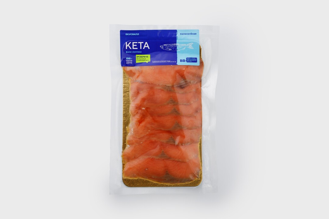 

Кета малосоленая филе-ломтики 150 г