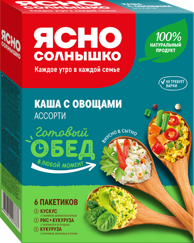 

Каша Ясно Солнышко Ассорти с овощами 6 х 40 г