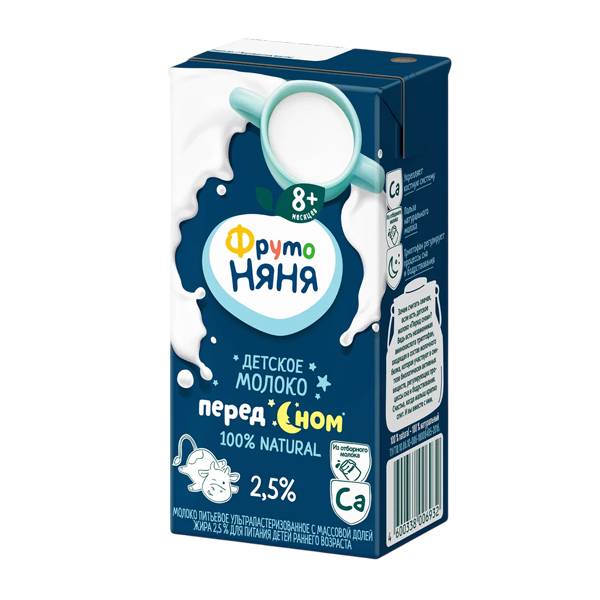 

Молоко детское ФрутоНяня Перед сном ультрапастеризованное с 8 месяцев 2.5% БЗМЖ 200 мл