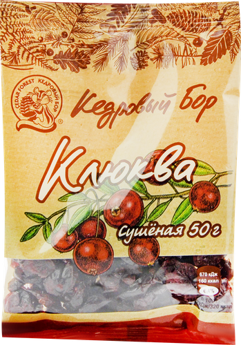 

Клюква Кедровый бор Ягоды клюквы сушеной 50 г
