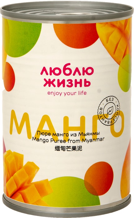 

Пюре манго Люблю жизнь 430 г