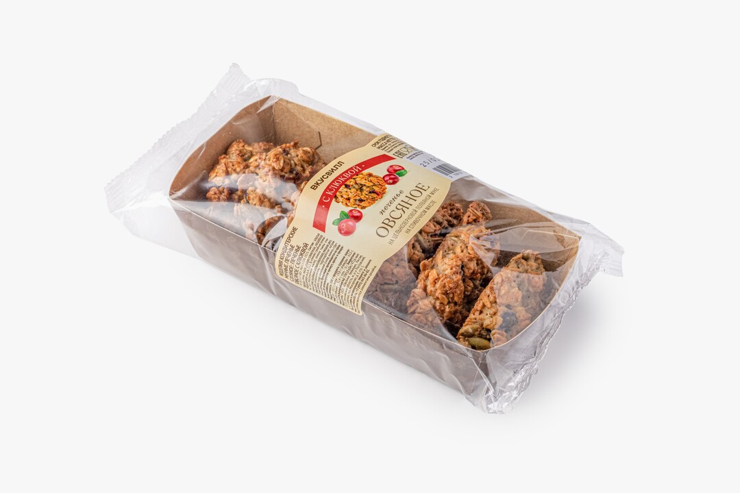 

Печенье ВкусВилл На полбяной муке овсяное с клюквой 200 г