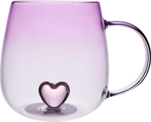 

Кружка Homeclub Маленькое сердце стекло 400 мл