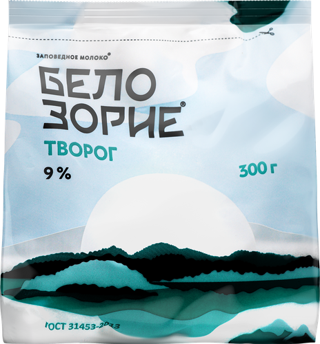 

Творог БЕЛОЗОРИЕ 9%, без змж