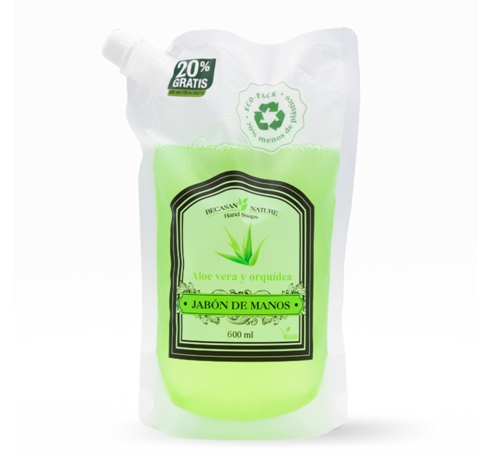 

Мыло жидкое Becasan Nature Eco Pack Алоэ вера 500 мл