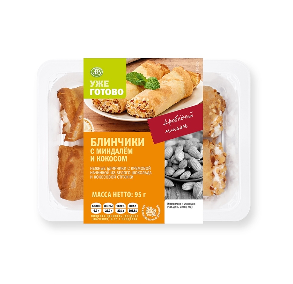 

Блинчики Уже Готово с миндалём и кокосом 95 г