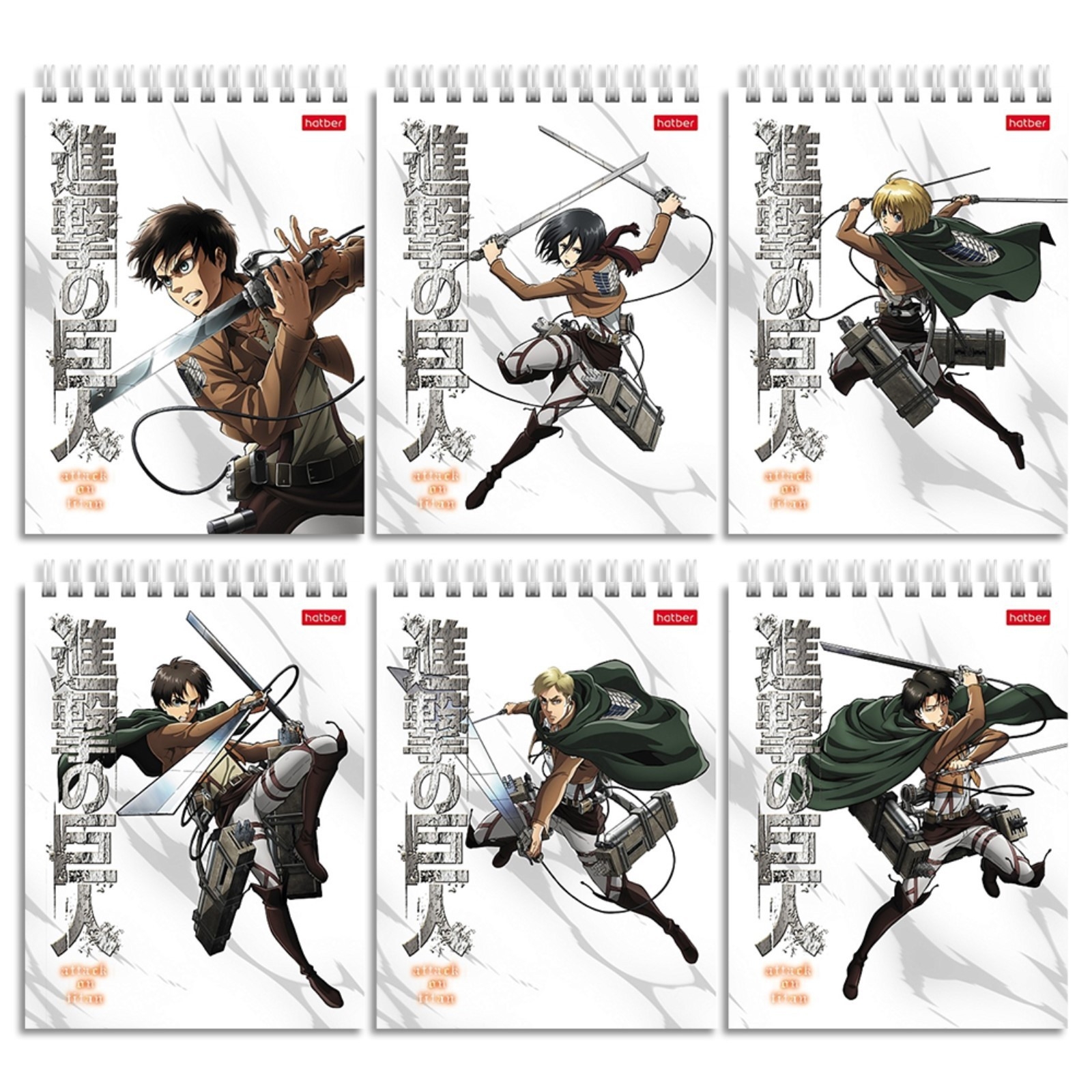 

Блокнот Hatber Атака Титанов Сезон 1-3 на гребне в клетку А6 40 листов 1 шт. дизайн в ассортименте