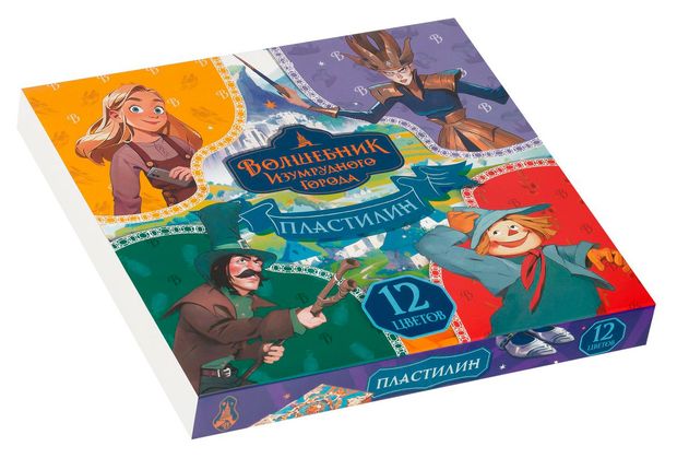 

Пластилин Мульти-пульти Волшебник изумрудного города, 12 цветов