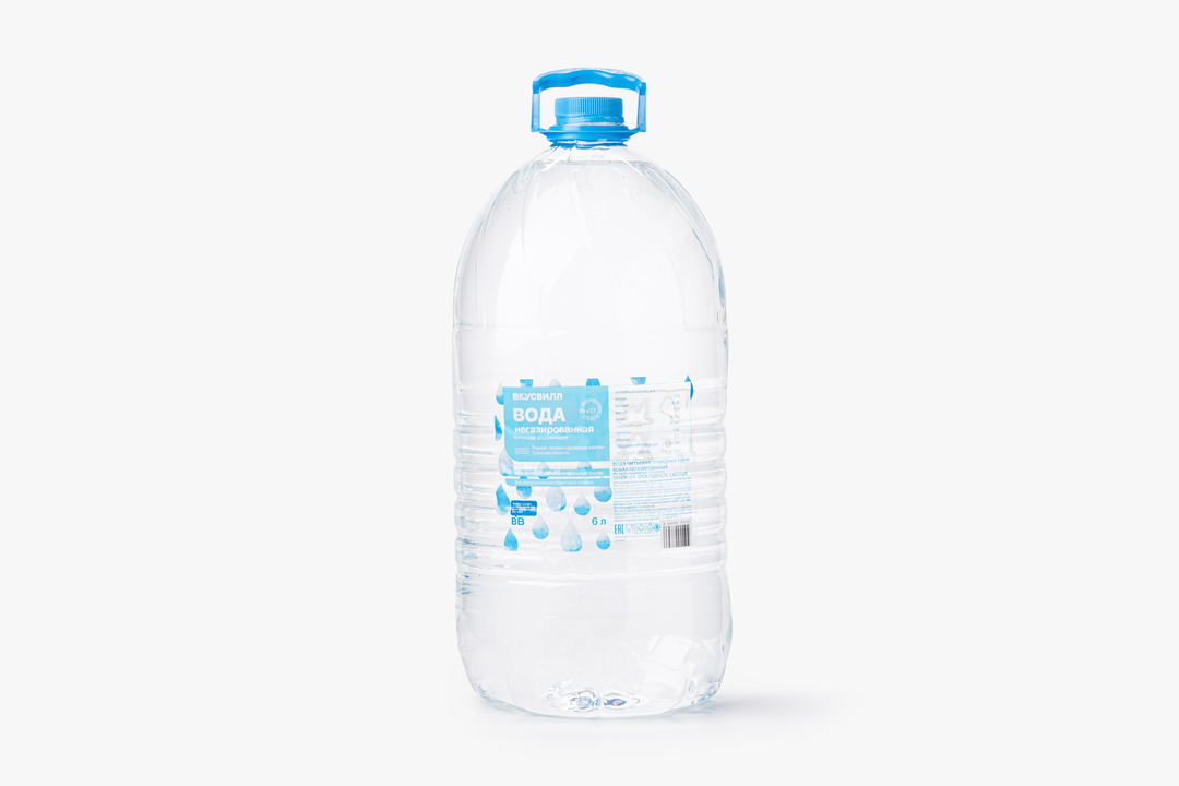 

Вода родниковая ВкусВилл 6 л дизайн бутылки в ассортименте