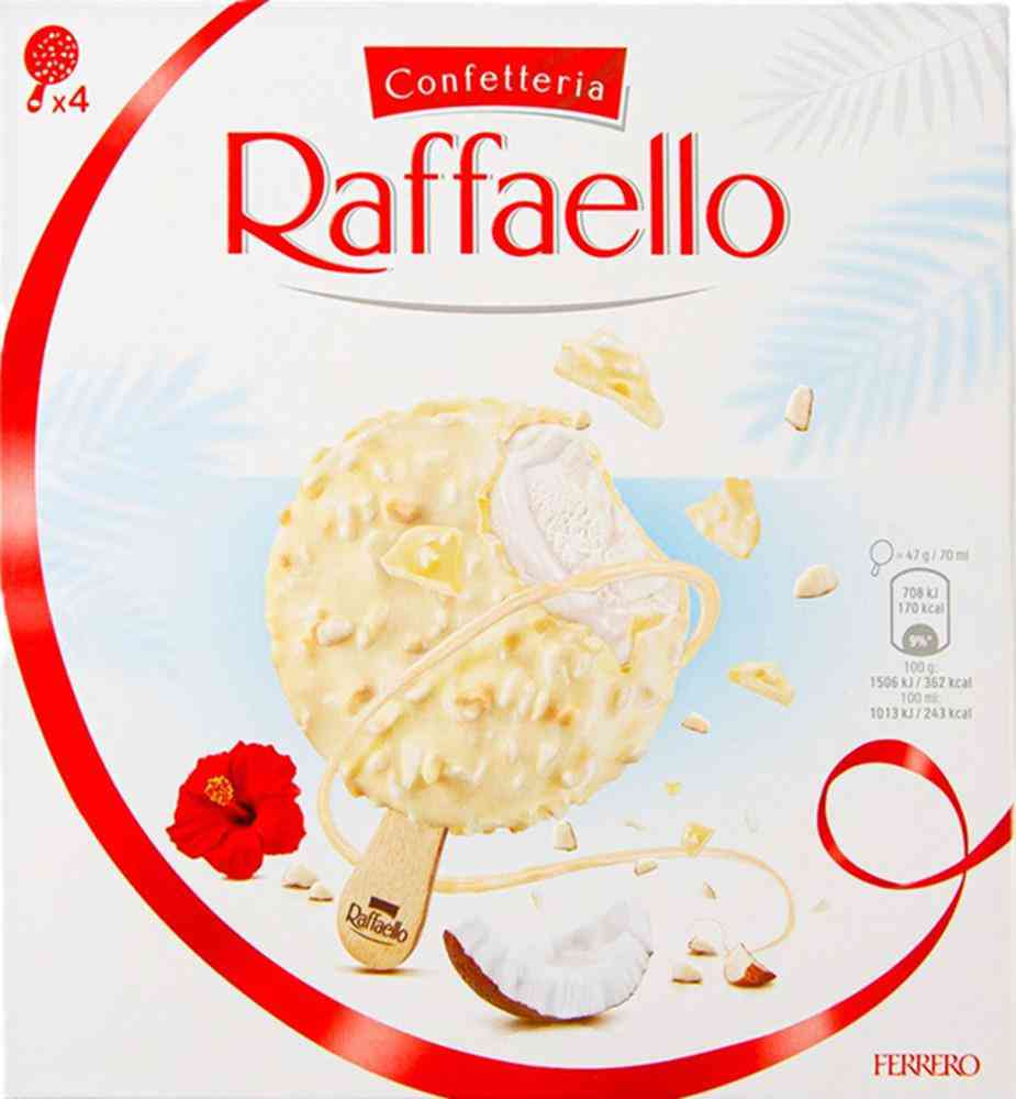 

Мороженое Ferrero Raffaello Ice Cream Stick 47 г x 4 шт.