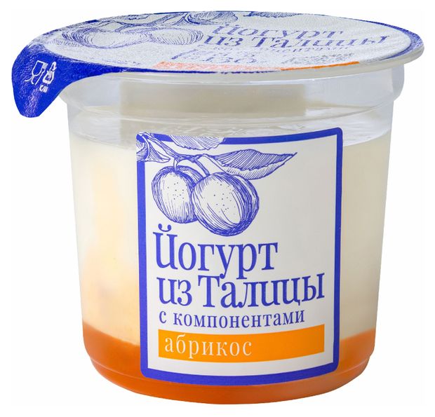 

Йогурт Талицкий Молочный Завод Деревенский абрикос на сливках, 8% 130г