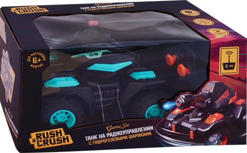 

Танк Rush&Crush на радиоуправлении с гидрогелиевыми шариками
