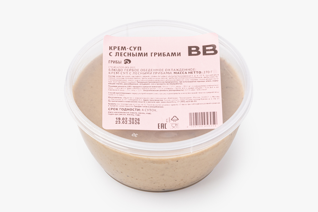 

Крем-суп ВкусВилл с лесными грибами 270 г