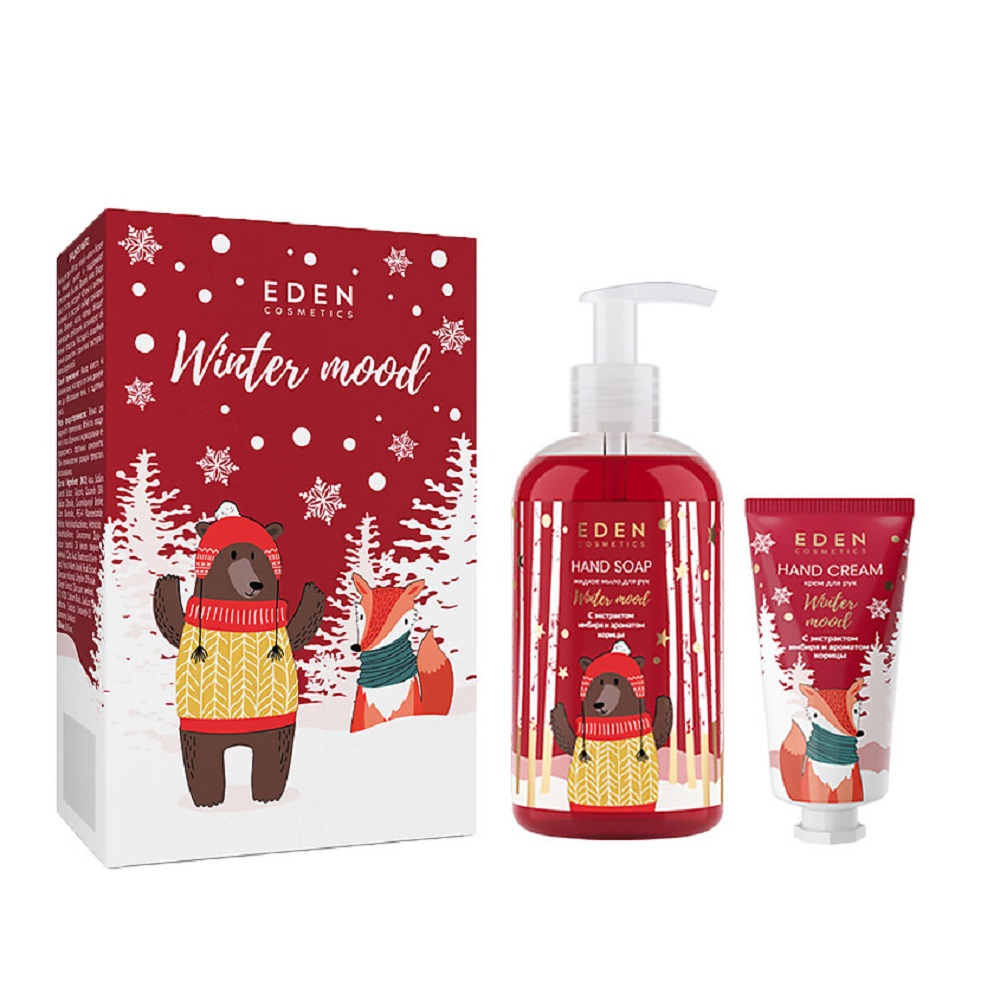 

Подарочный набор Eden Winter Mood Red: крем для рук 50 мл, жидкое мыло 245 мл