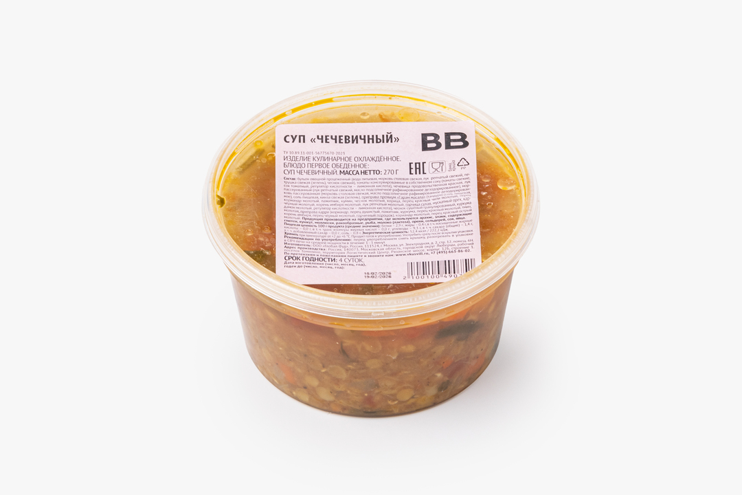 

Суп ВкусВилл Чечевичный 270 г