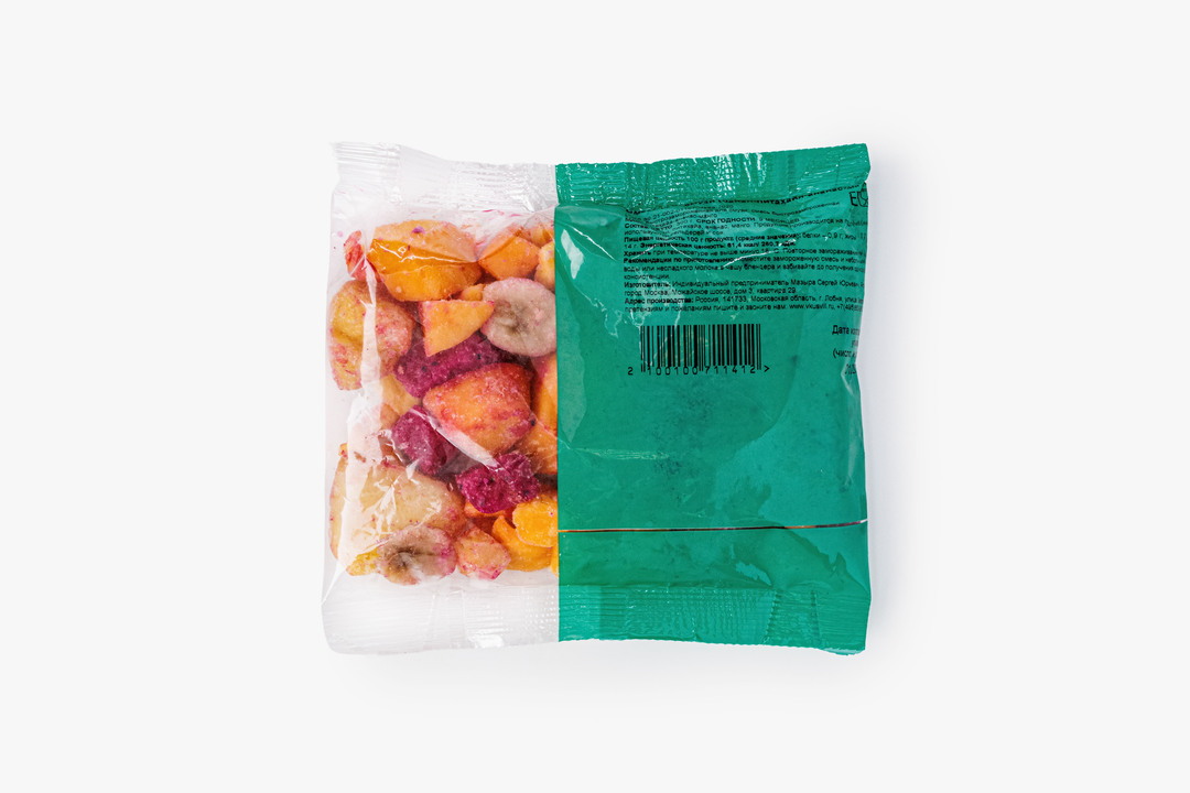 

Смесь для смузи (банан-питахайа-ананас-манго), быстрозам.(Продукт замороженный), 300 г