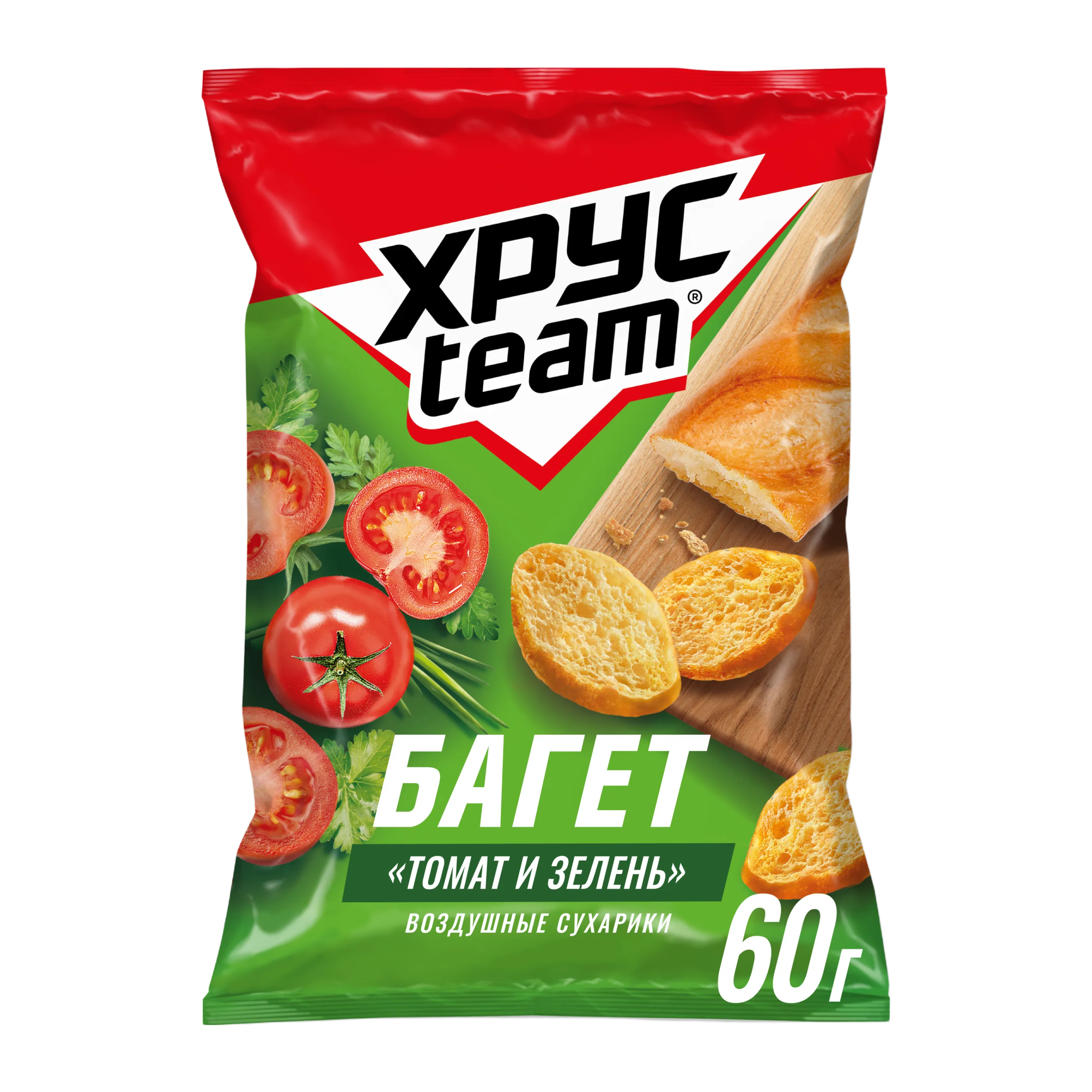

Сухарики Хрусteam Багет Томат и зелень 60 г