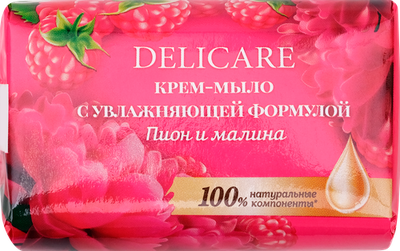 Туалетное крем-мыло Delicare Пион и Малина 90 г