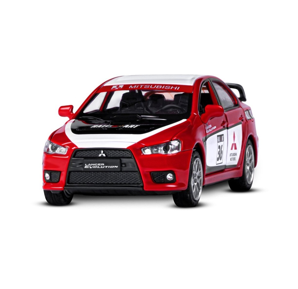 

Машинка металлическая Автопанорама 1:32 Mitsubishi Lancer Evolution красный