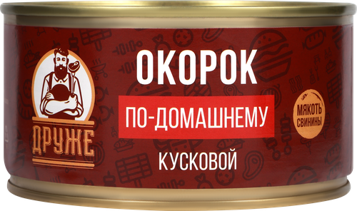 

Окорок Друже По-домашнему кусковой 325 г