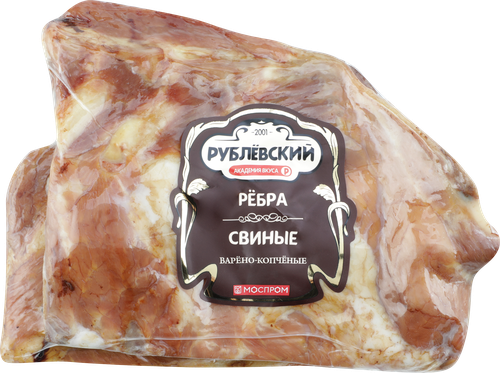 

Ребра свиные Рублевский варено-копченые вес