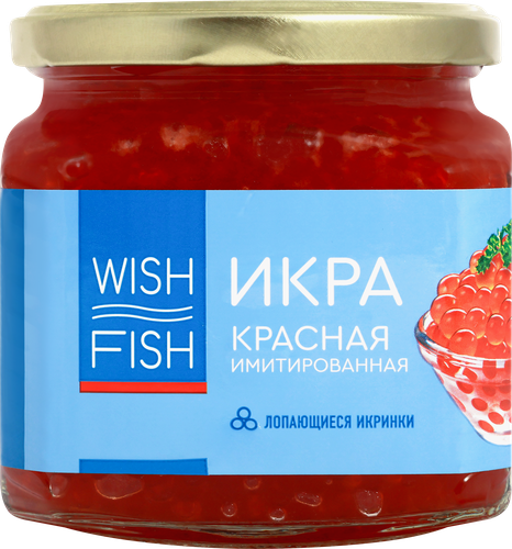 

Икра лососёвая Wish Fish лопающаяся имитированная 420 г
