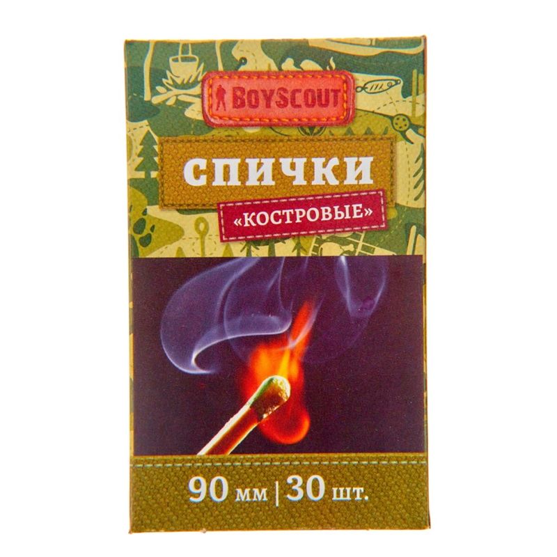 

Спички BoyScout костровые 90 мм 30 шт.