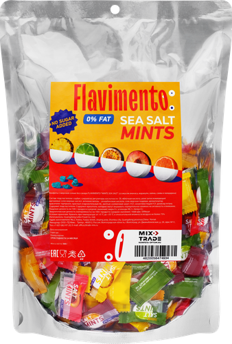 

Конфеты Flavimento Mints sea salt с морской солью без сахара 500 г