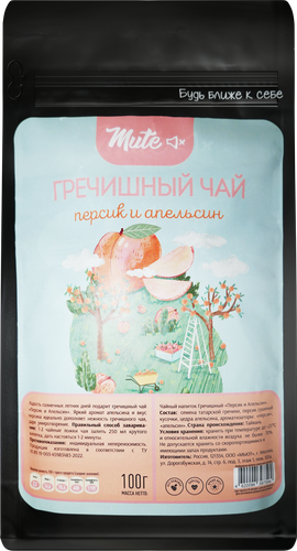 

Напиток чайный Mute Гречишный чай Персик и апельсин 100 г