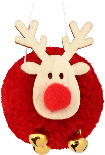

Набор украшений Homeclub Олени с красным носом красные 5 см 4 шт.