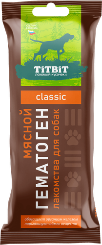 

Лакомство для собак Titbit Classic Гематоген мясной 35 г