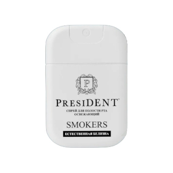 

Спрей для полости рта President Smokers свежая мята освежающий 15 мл