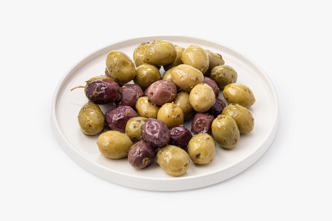 

Ассорти оливок ВкусВилл с косточкой в оливковом масле 200 г