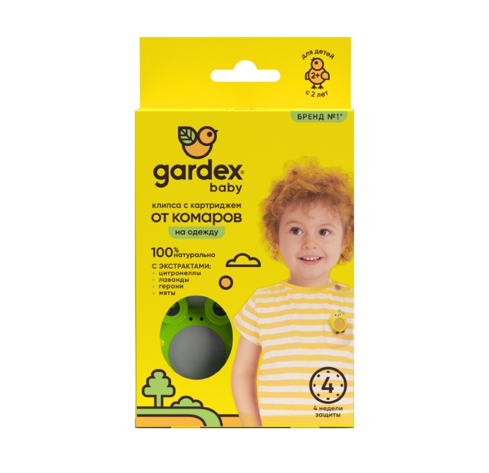 

Клипса Gardex Baby со сменным картриджем от комаров в ассортименте