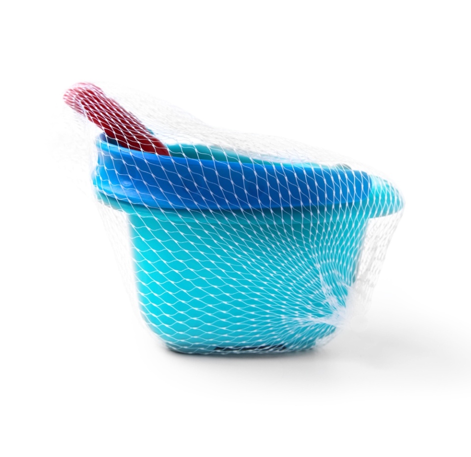 

Игрушка HAPE для песка (море, песочница) синее треугольное ведерко, красный совок, Китай